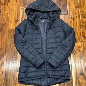 Zella NavyQuilted Hooded Jacket